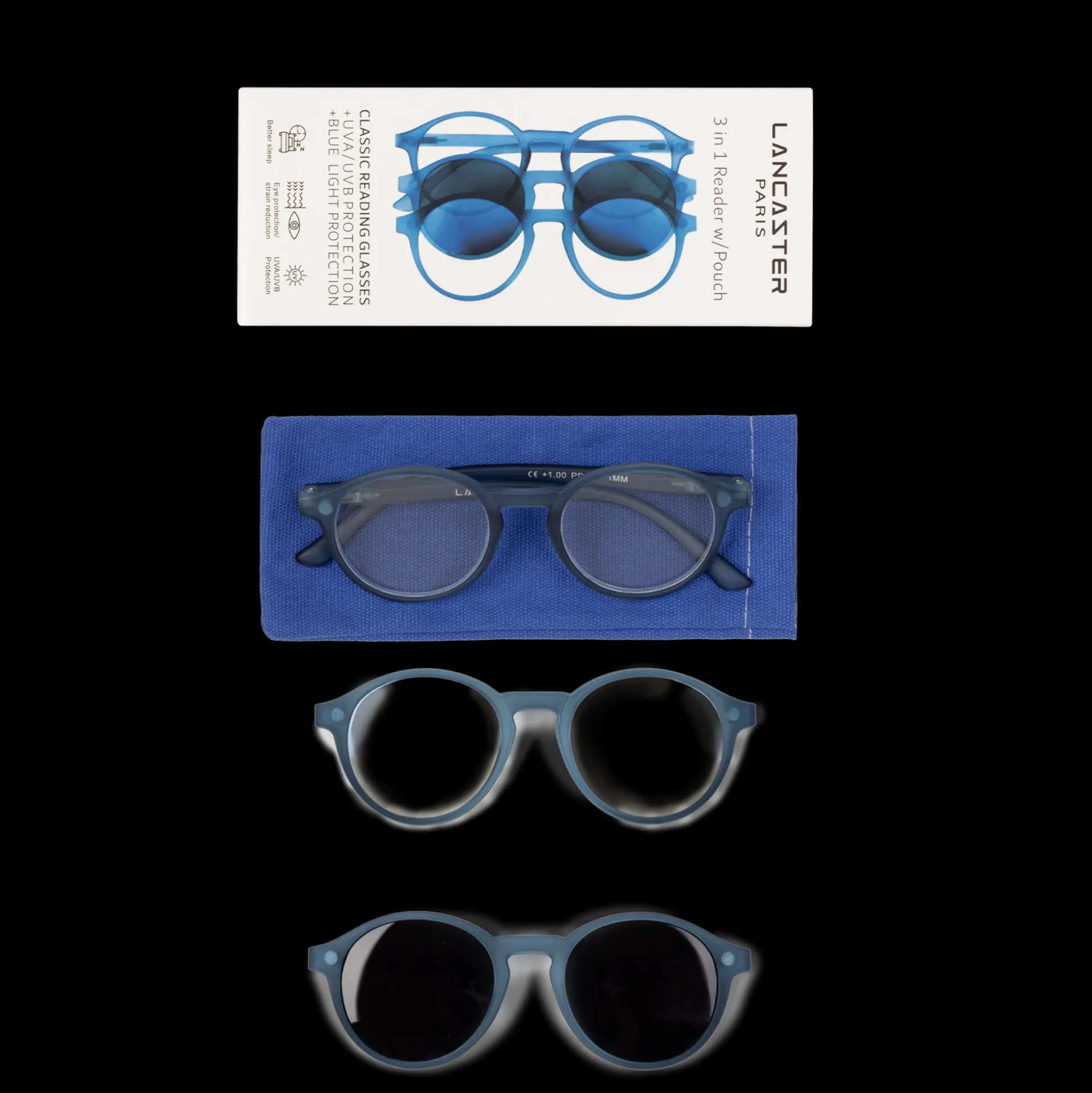 Lunettes de lecture 3-en-1