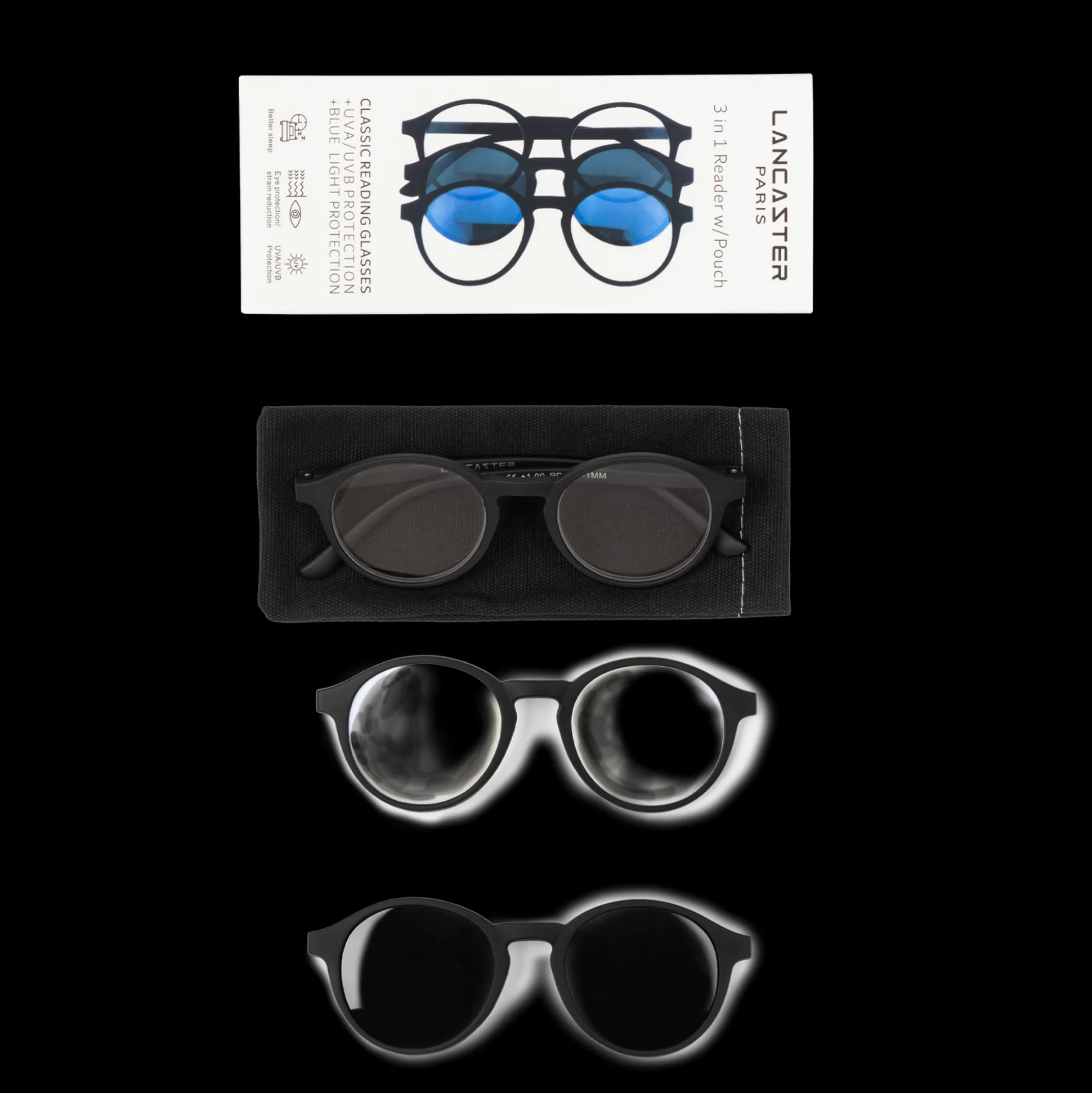 Lunettes de lecture 3-en-1
